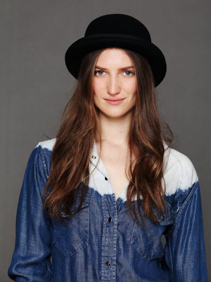 Free People Wool Felt Bowler Hat Black One Size